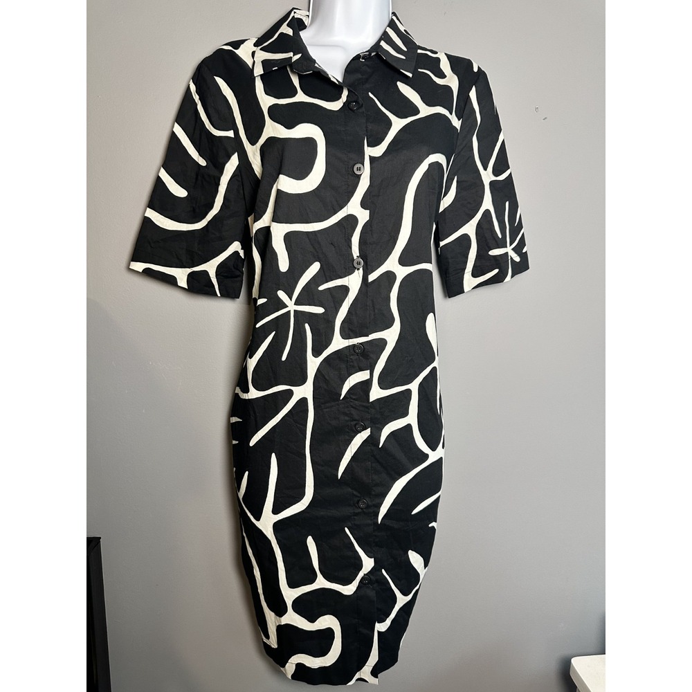 Black and White Patterned Dress